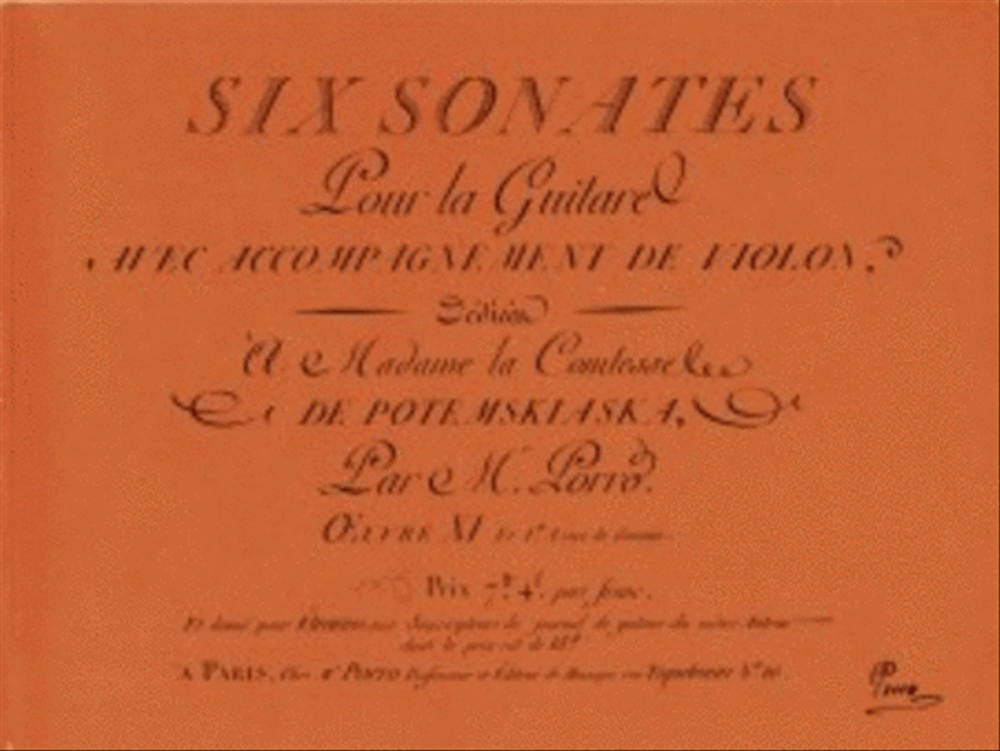 6 Sonatas and Ouverture from Glueck No. 10 Op. 11 Violin scores gallery preview page 1