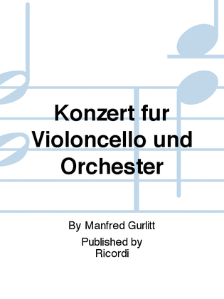 Book cover for Konzert für Violoncello und Orchester