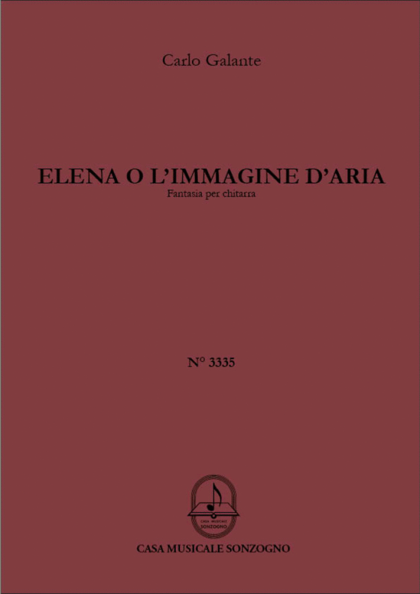 Elena o L'Immagine d'Aria per Chitarra