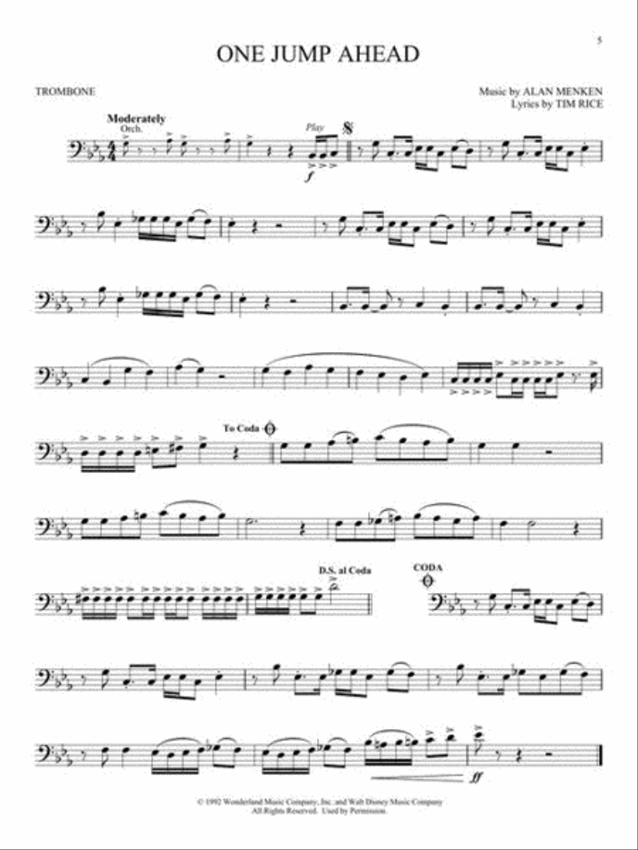 Aladdin Trombone scores gallery preview page 5
