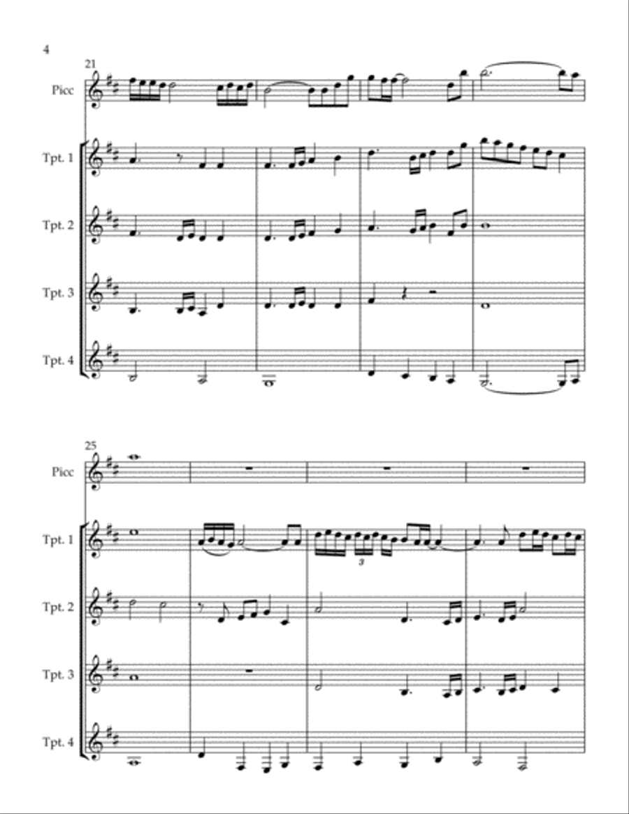 Gabriel's Oboe Trumpet Solo scores gallery preview page 4