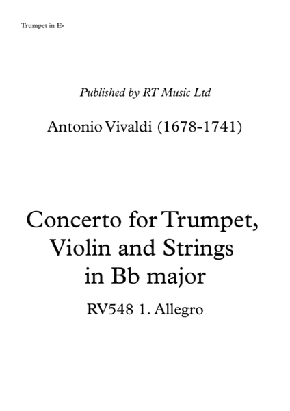 Vivaldi RV548 Concerto for Trumpet / Oboe, Violin and Strings