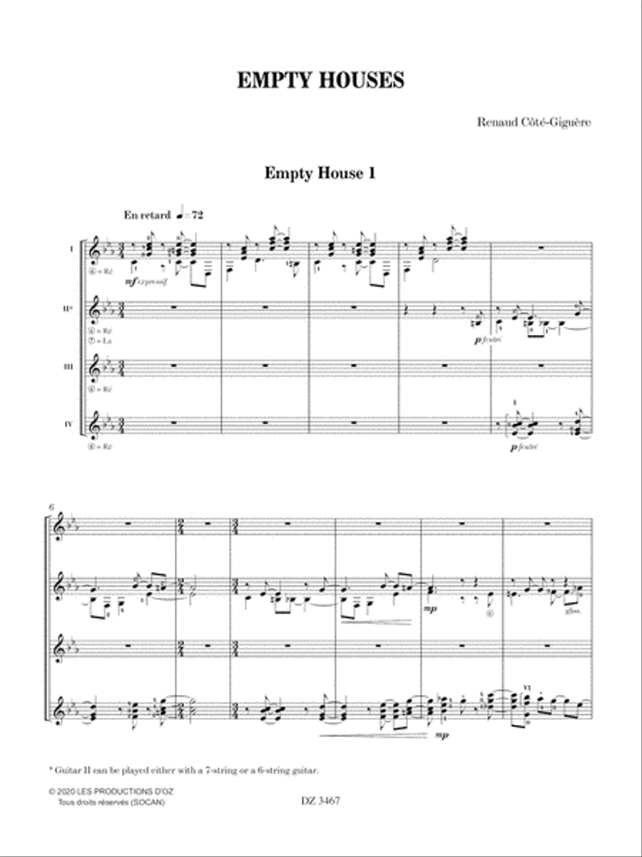 Empty Houses Guitar Ensemble scores gallery preview page 4