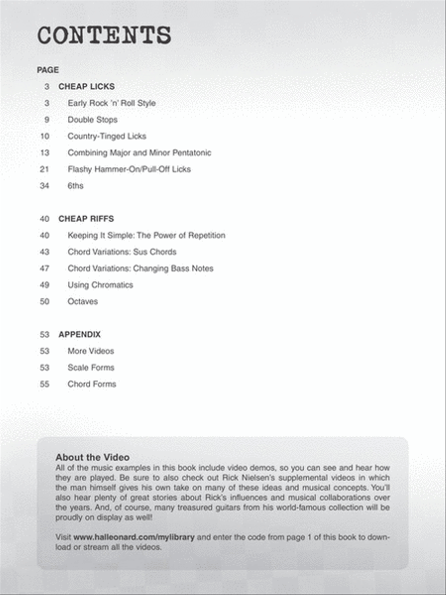 Rick Nielsen's Cheap Licks Guitar Tablature scores gallery preview page 2