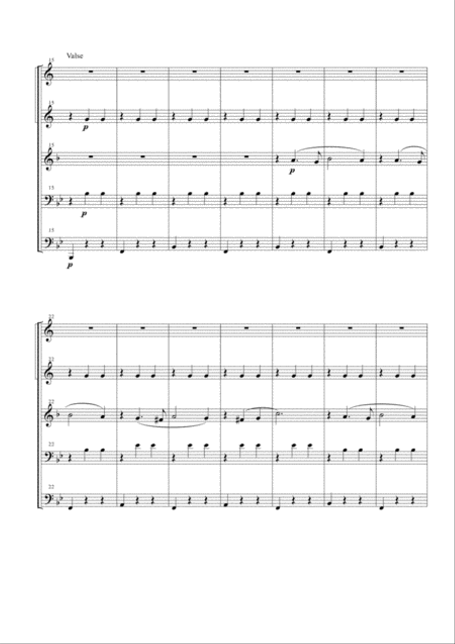 Swan Lake Waltz for Brass Quintet Brass Quintet scores gallery preview page 2
