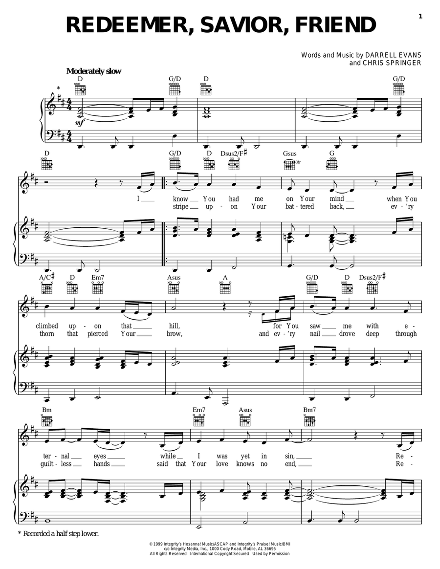 Redeemer, Savior, Friend Redeemer, Savior, Friend Acoustic Guitar scores gallery preview page 1