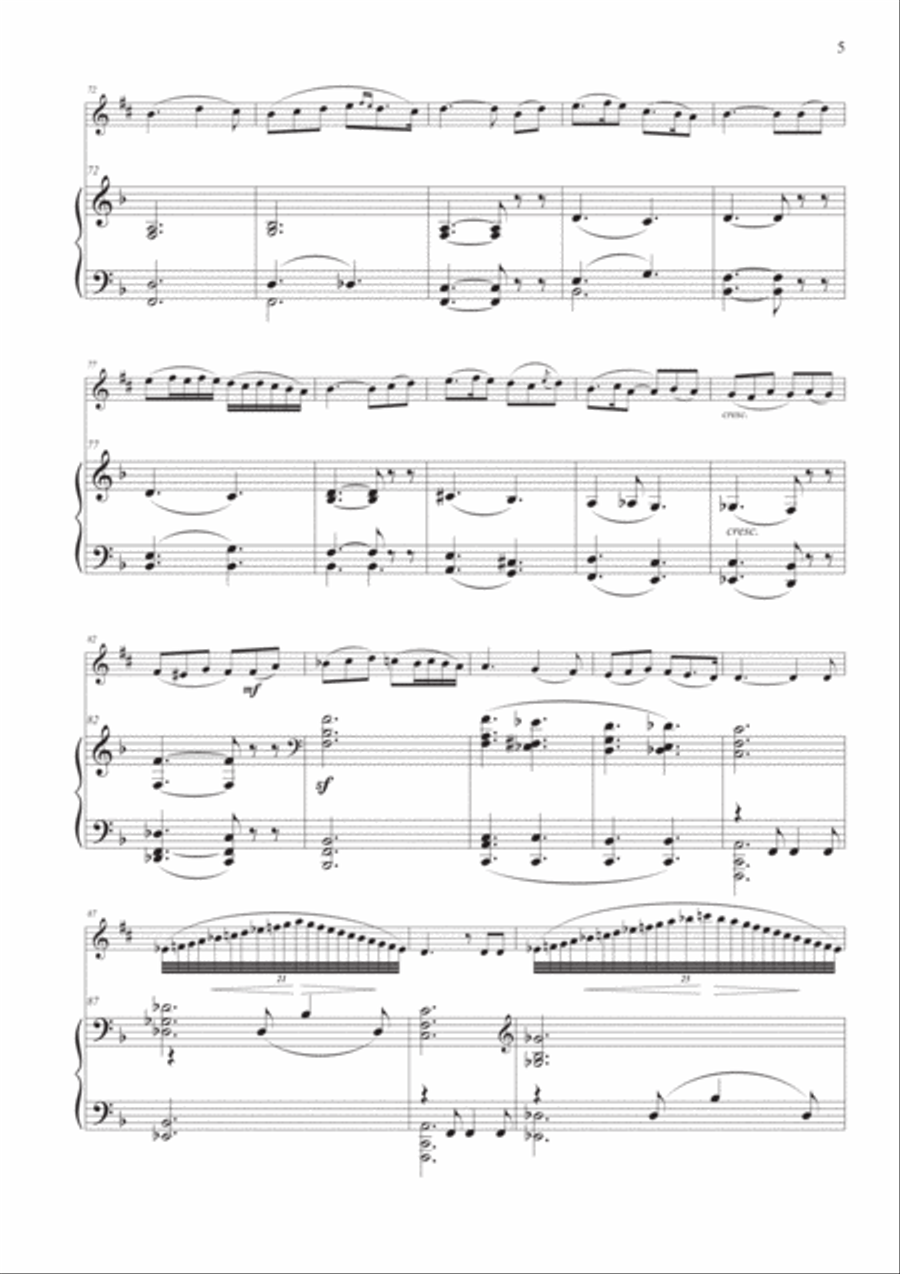Scheherazade for Alto Saxophone and Piano Chamber Music scores gallery preview page 5