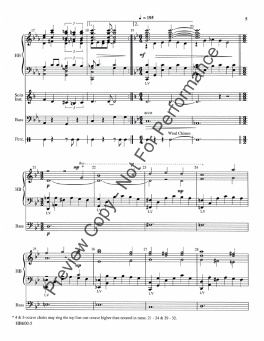 Greensleeves Rhapsody - full score Handbell Choir scores gallery preview page 4