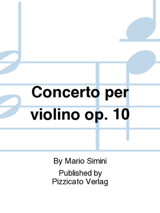 Concerto per violino op. 10