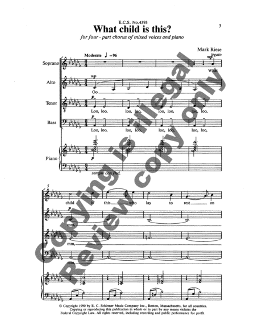 Christmas Trilogy: 2. What Child Is This? 4-Part scores gallery preview page 8