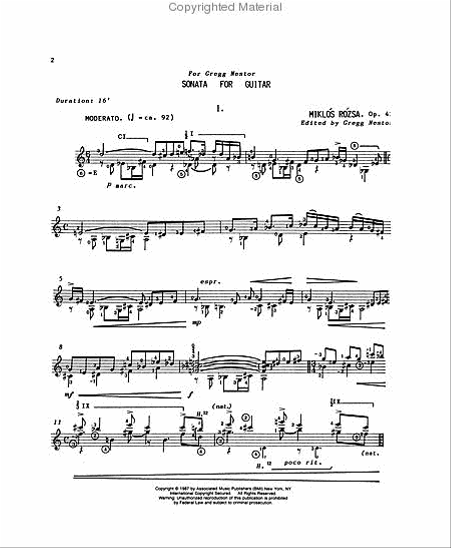 Sonata, Op. 42 Acoustic Guitar scores gallery preview page 2