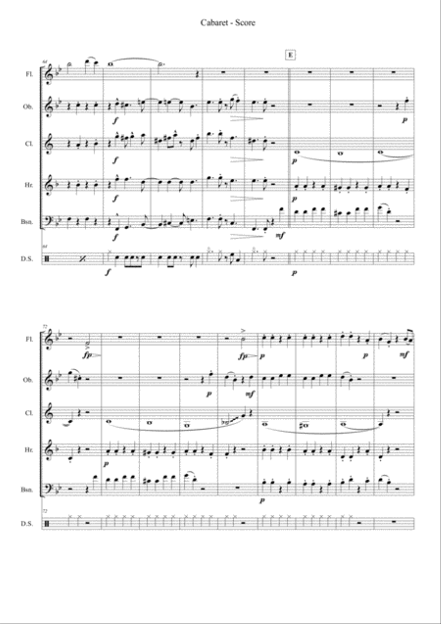 Cabaret Woodwind Quintet scores gallery preview page 6