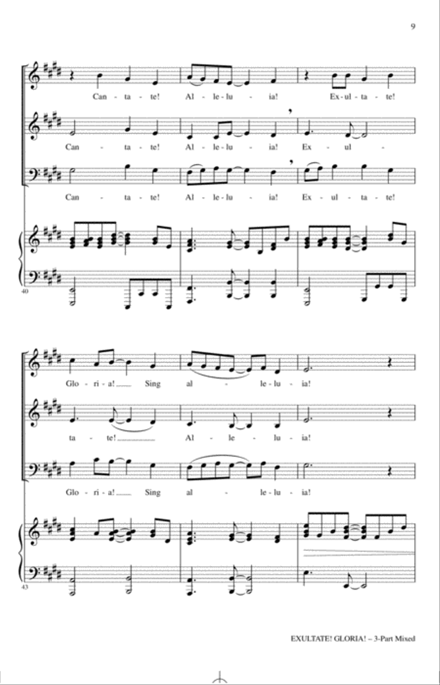Exultate! Gloria! 3-Part scores gallery preview page 7