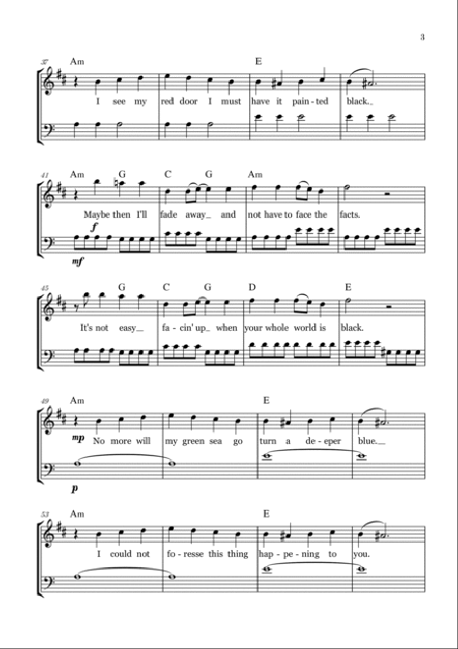 Paint It, Black Trumpet Duet scores gallery preview page 3