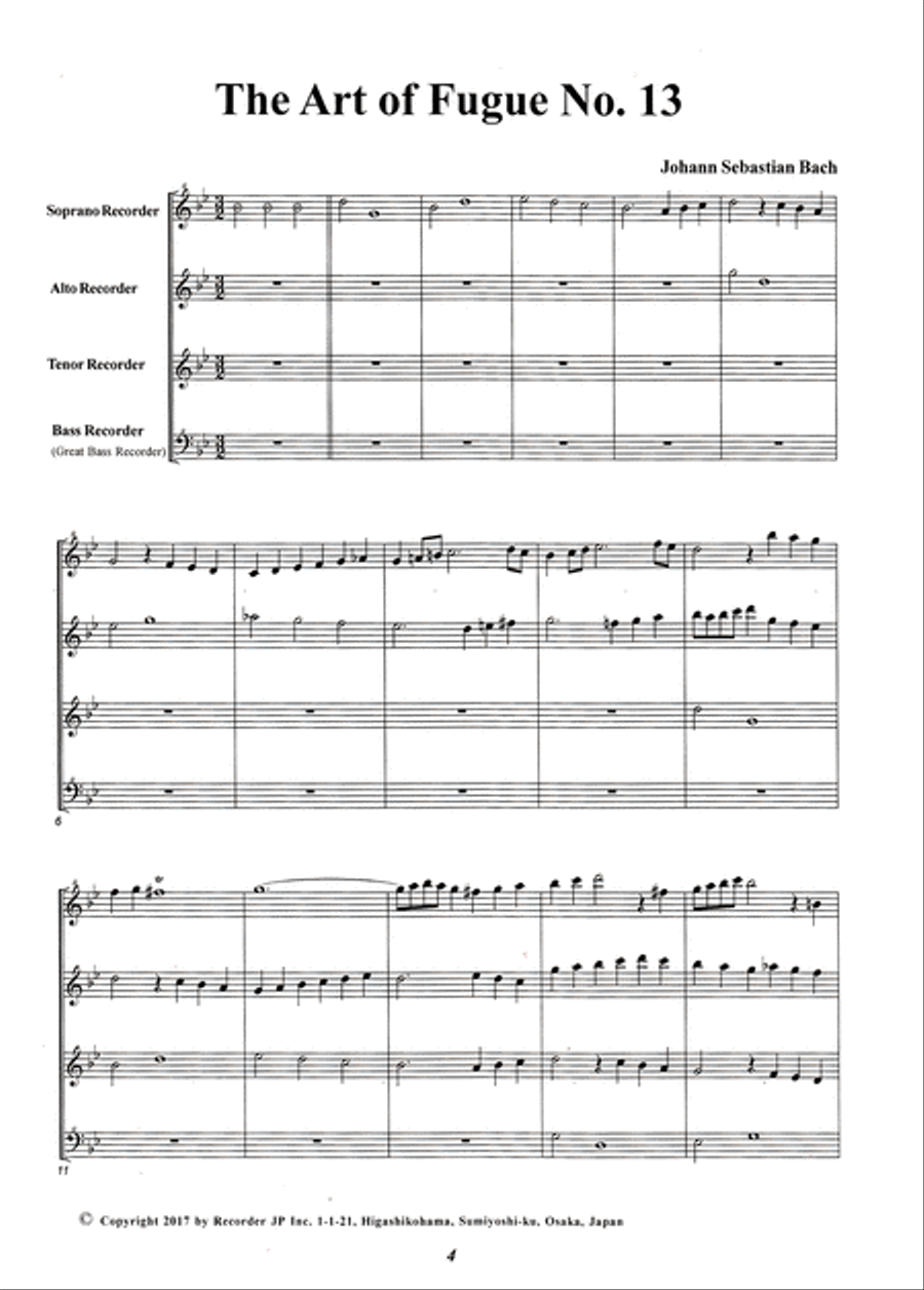 The art of Fugue Vol. 5 The art of Fugue Vol. 5 Recorder scores gallery preview page 3