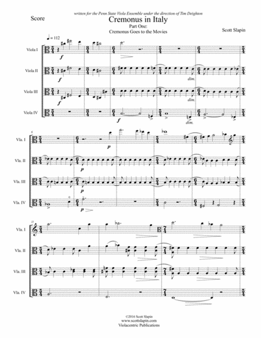 Music for Multiple Violas or Viola Quartet (Book 1)