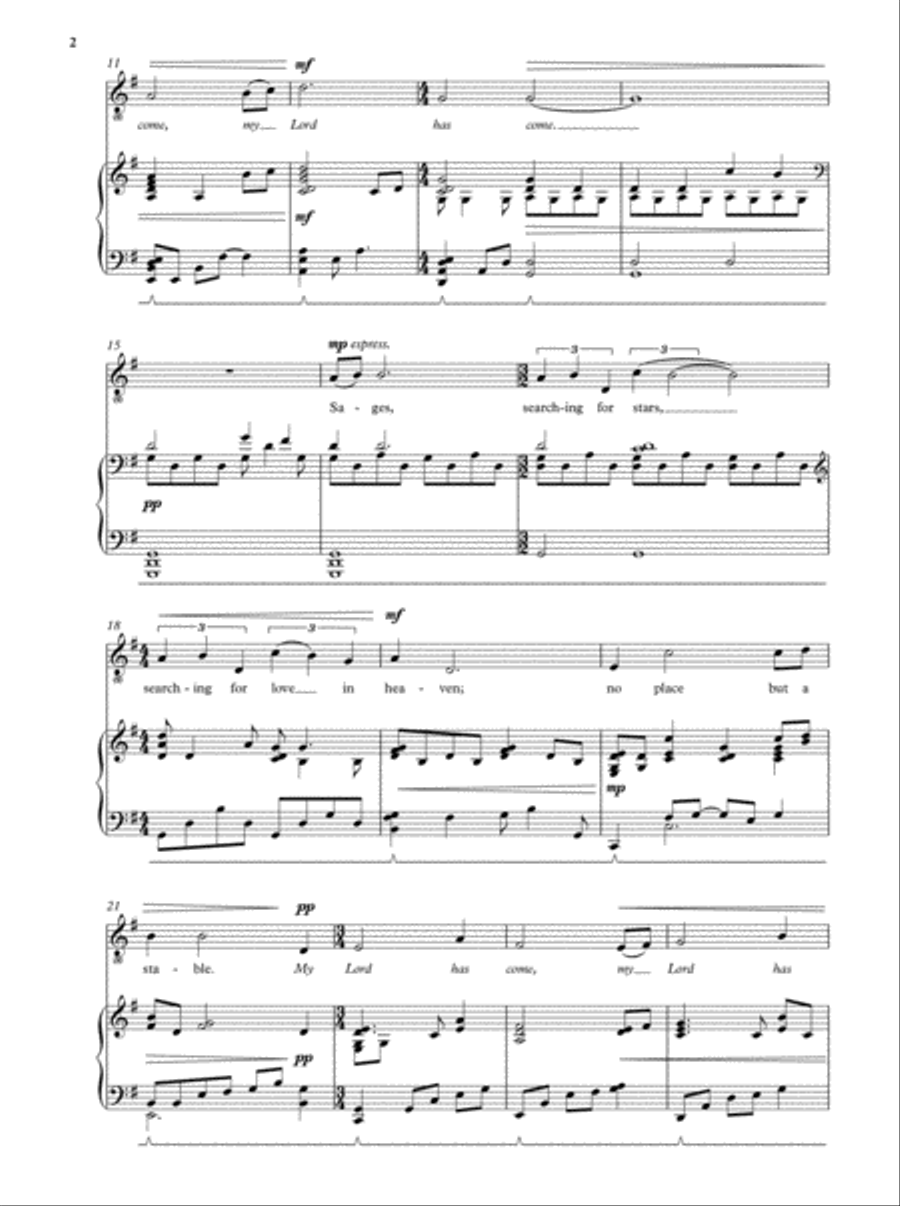 My Lord has Come Voice Solo scores gallery preview page 2