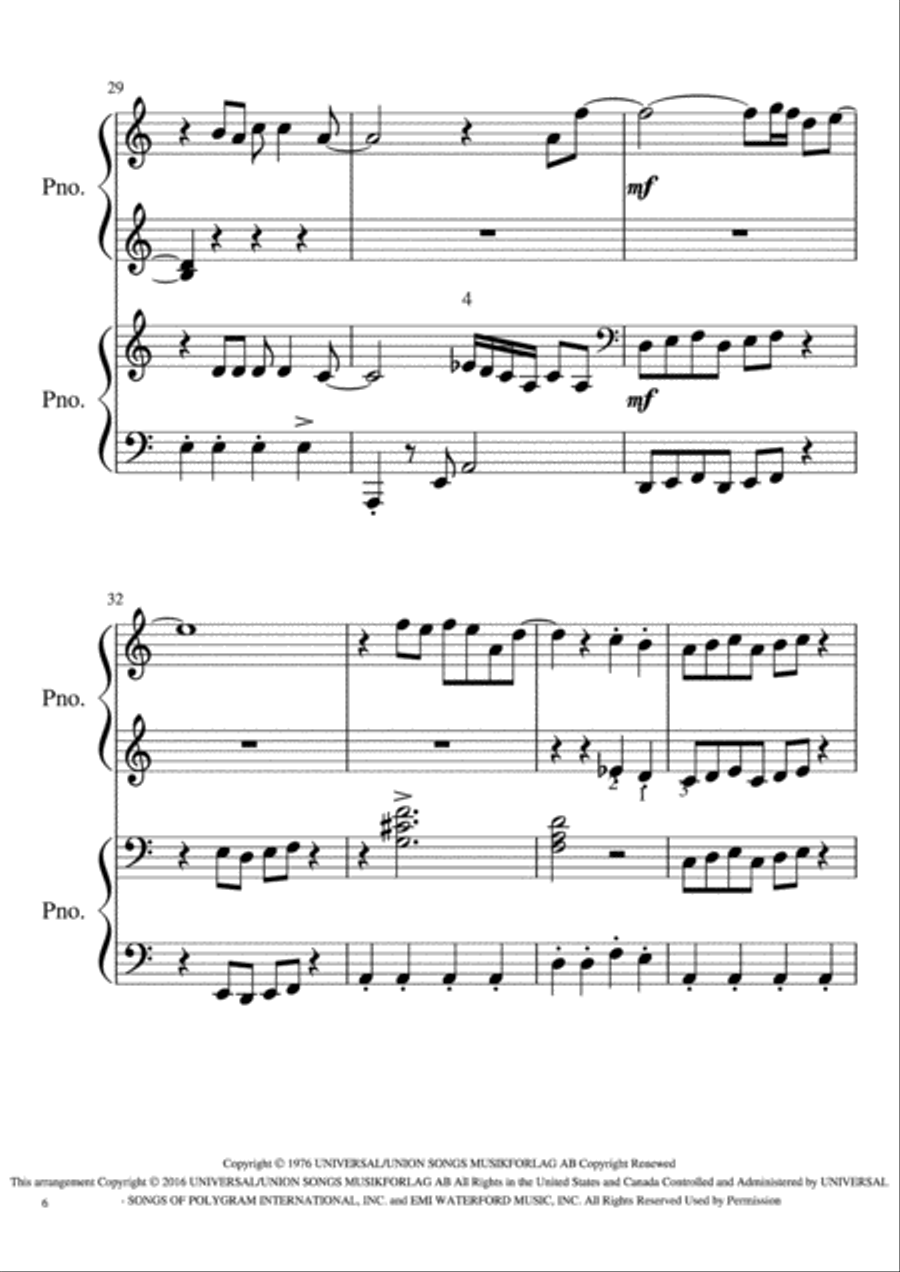 Money, Money, Money Money, Money, Money 1 Piano, 4-Hands scores gallery preview page 6