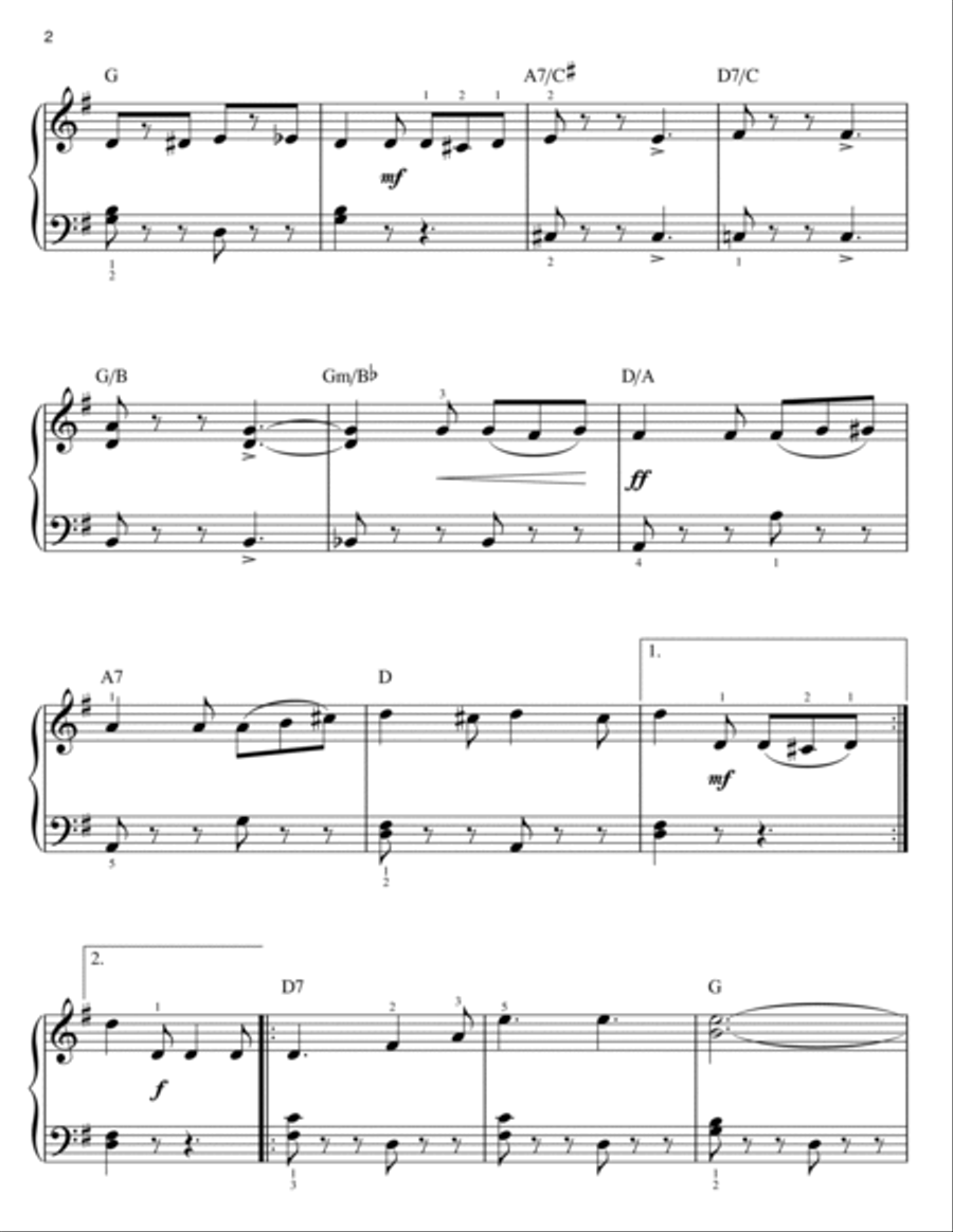 Washington Post March (arr. Phillip Keveren) Easy Piano scores gallery preview page 2