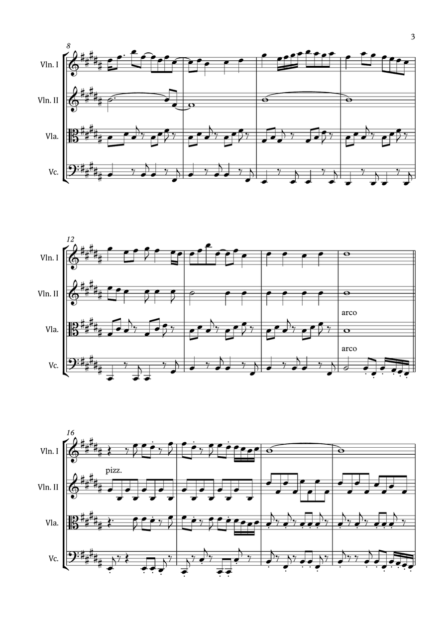 November Rain String Quartet scores gallery preview page 5