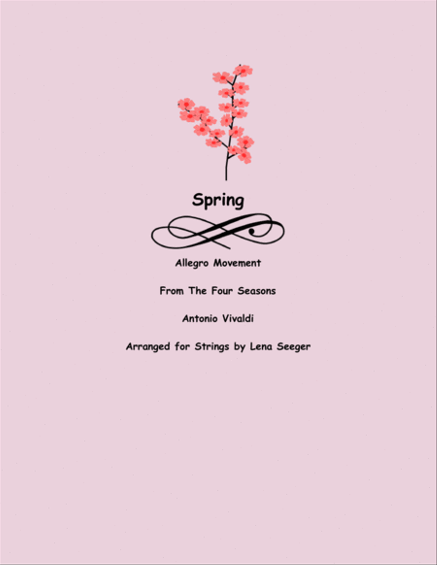 The Four Seasons, Spring, First Movement String Quartet scores gallery preview page 1