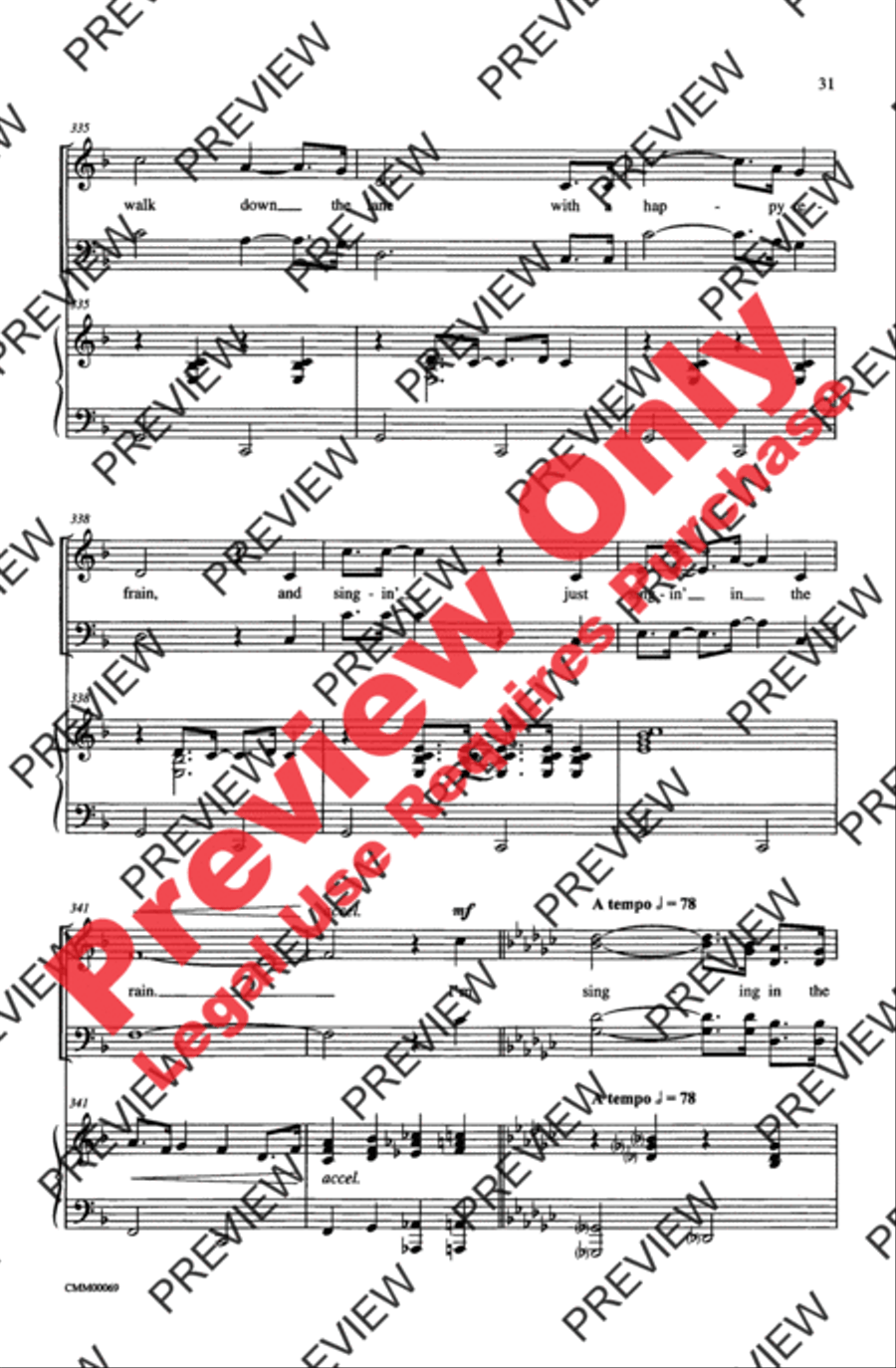The Music of M-G-M (A Choral Medley) 4-Part scores gallery preview page 31