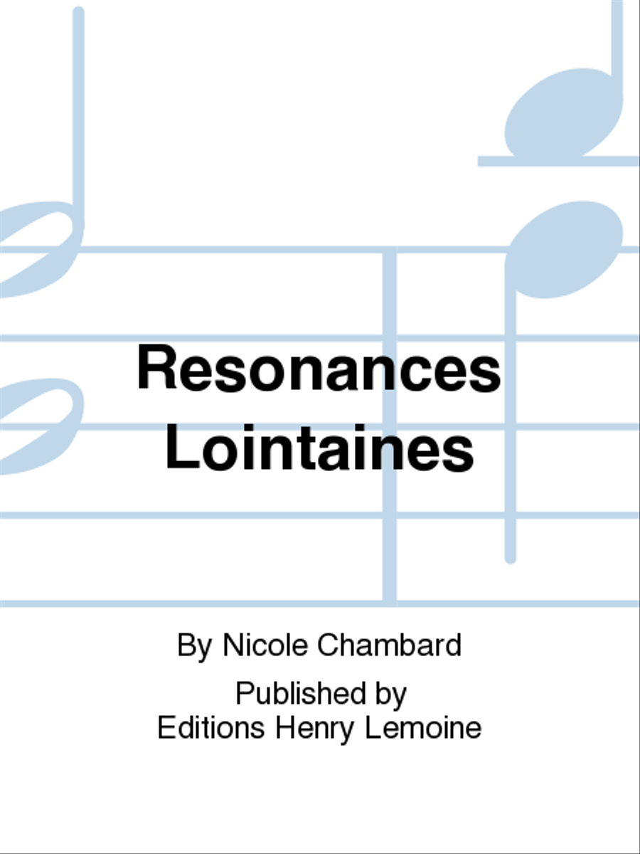 Resonances Lointaines Piano Solo scores gallery preview page 1