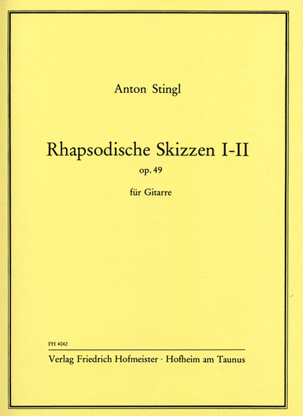 Rhapsodische Skizzen I - II , op. 49