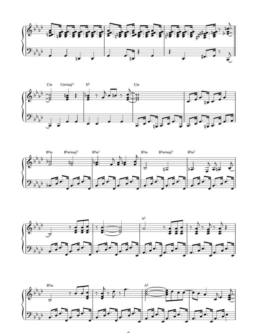 Man In A Suitcase Piano Solo scores gallery preview page 2
