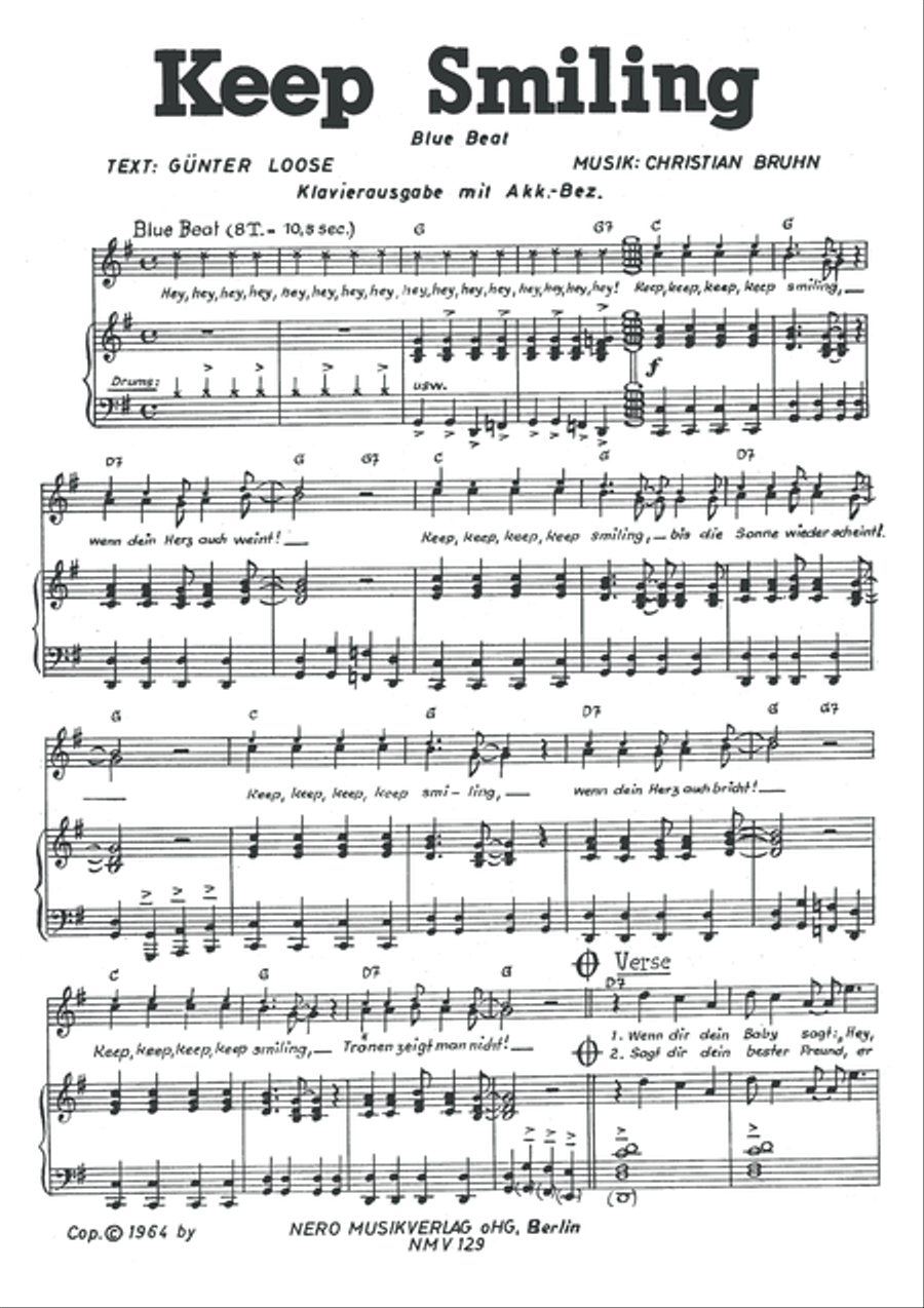 Keep Smiling Keep Smiling Piano, Vocal scores gallery preview page 3