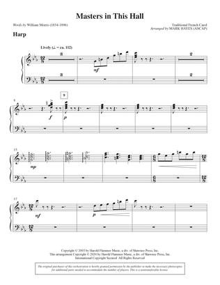 Masters in This Hall (arr. Mark Hayes) - Harp