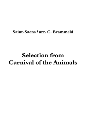 Carnival of the Animals (selection) for orchestra