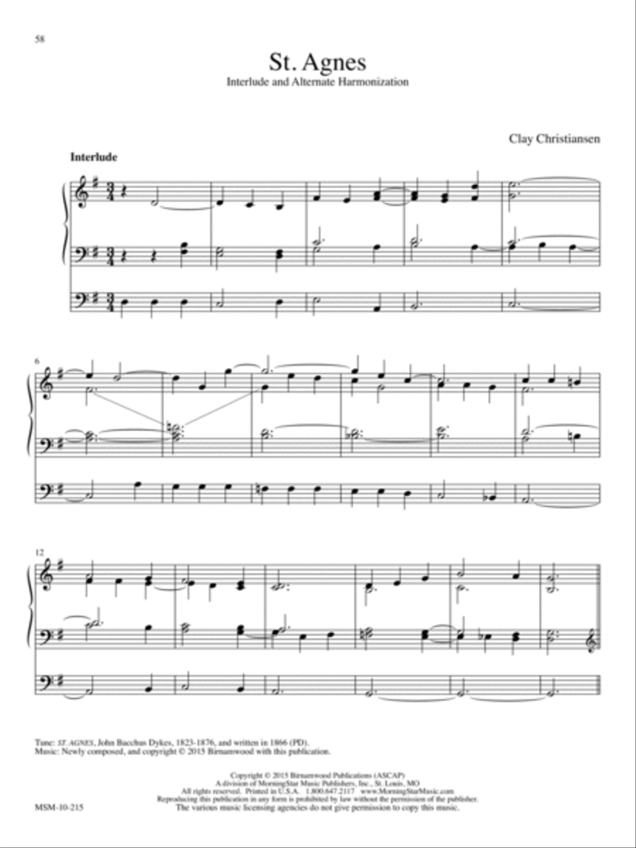 St. Agnes Organ scores gallery preview page 1