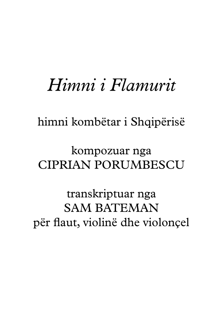 Himni i Flamurit Small Ensemble scores gallery preview page 1