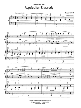 Book cover for Appalachian Rhapsody - Piano Duo (2 Pianos, 4 Hands)
