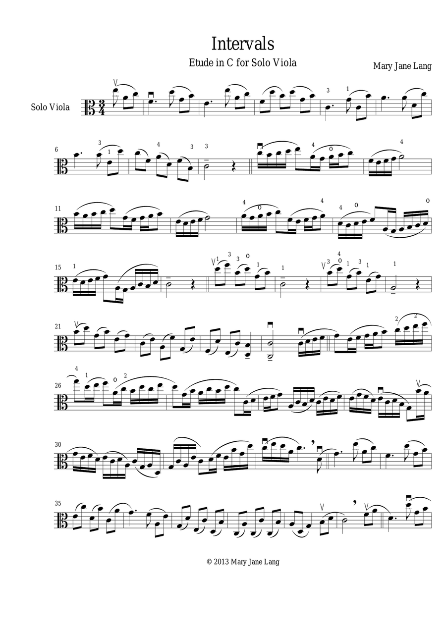 Intermediate Etudes for Solo Viola, Volume I Viola Solo scores gallery preview page 4