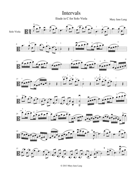 Intermediate Etudes for Solo Viola, Volume I image number null