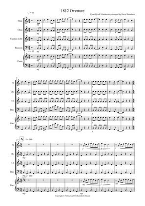 1812 Overture for Wind Quartet