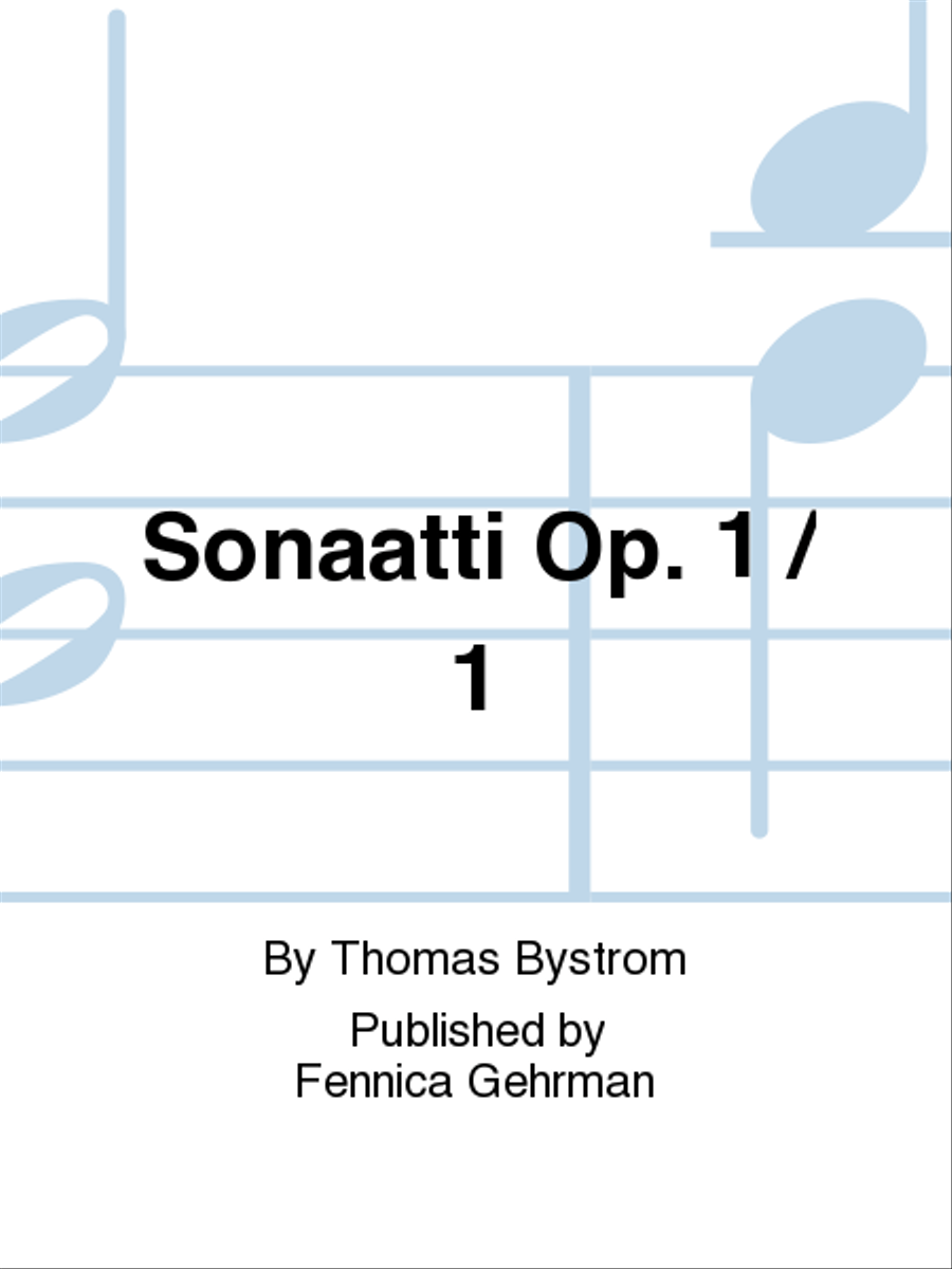 Sonata / Sonaatti op 1/1 Violin Solo scores gallery preview page 1