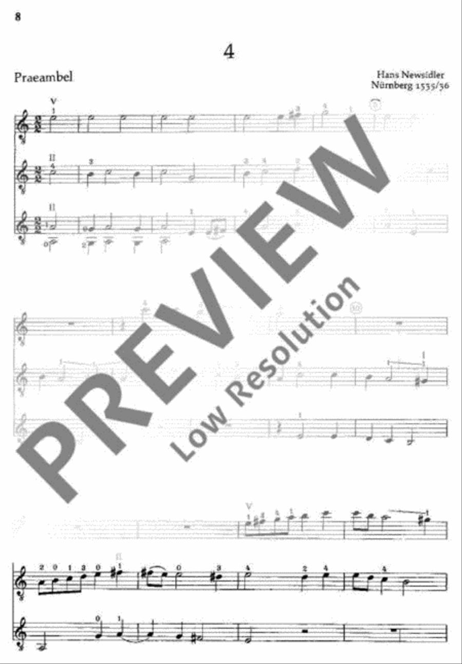 Alte Lautenmusik Guitar Ensemble scores gallery preview page 9