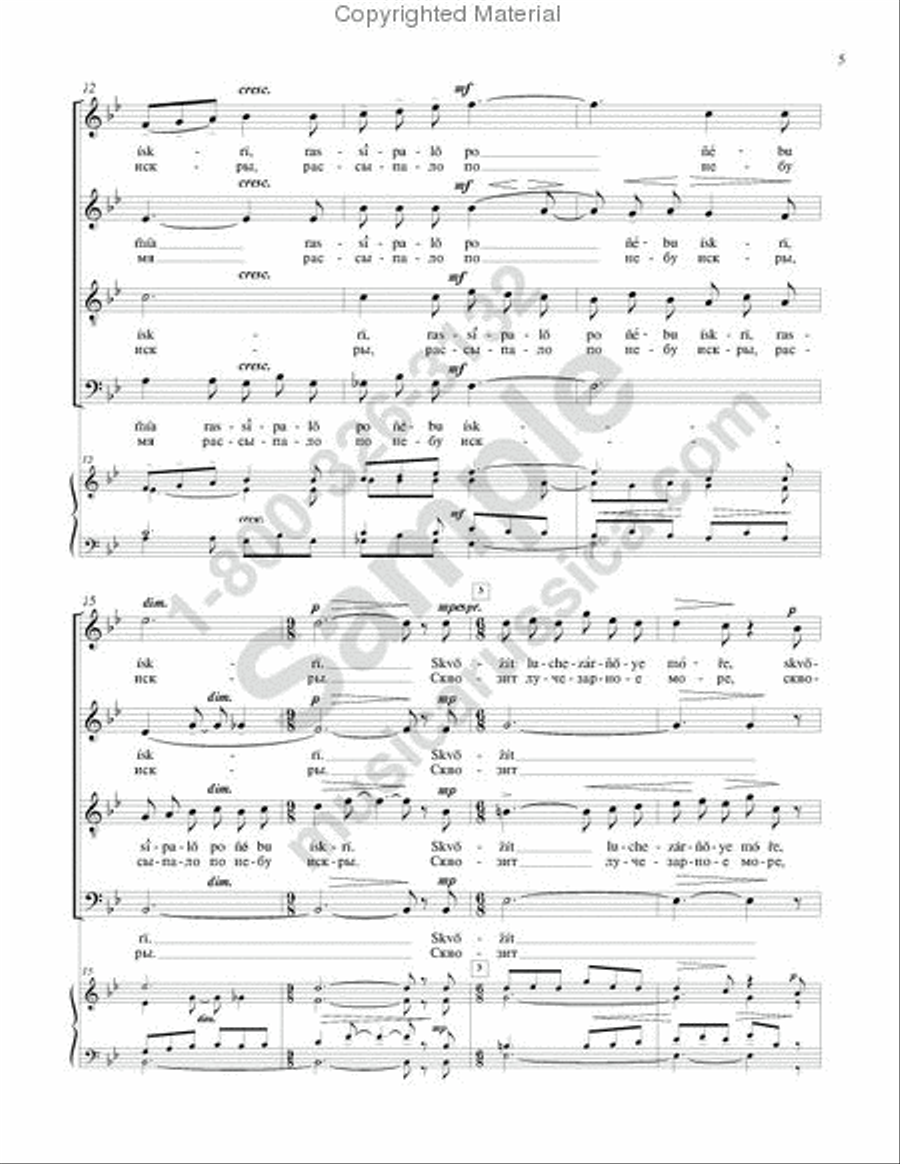 Evening Evening 4-Part scores gallery preview page 4