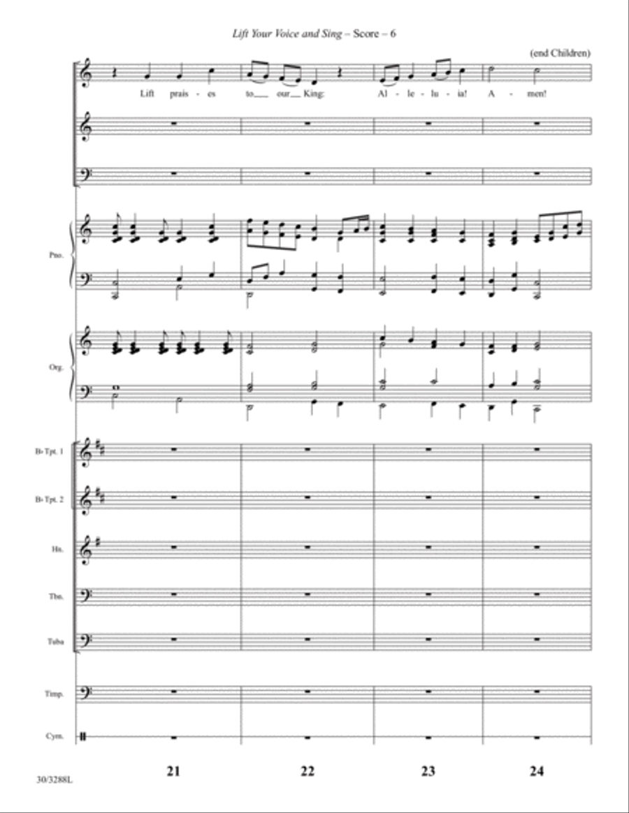 Lift Your Voice and Sing - Instrumental Ensemble Score and Parts Choir scores gallery preview page 9