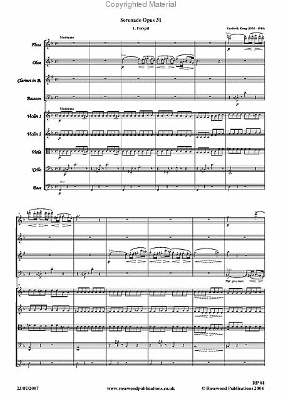 Serenade and Danse des Papillons Clarinet scores gallery preview page 2