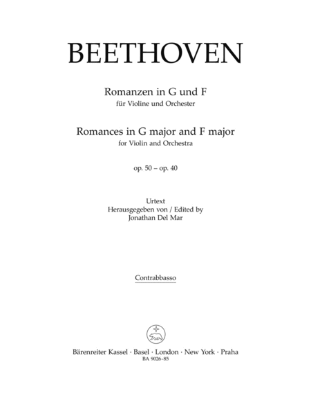 Romances in F major and G major for Violin and Orchestra, op. 50, 40
