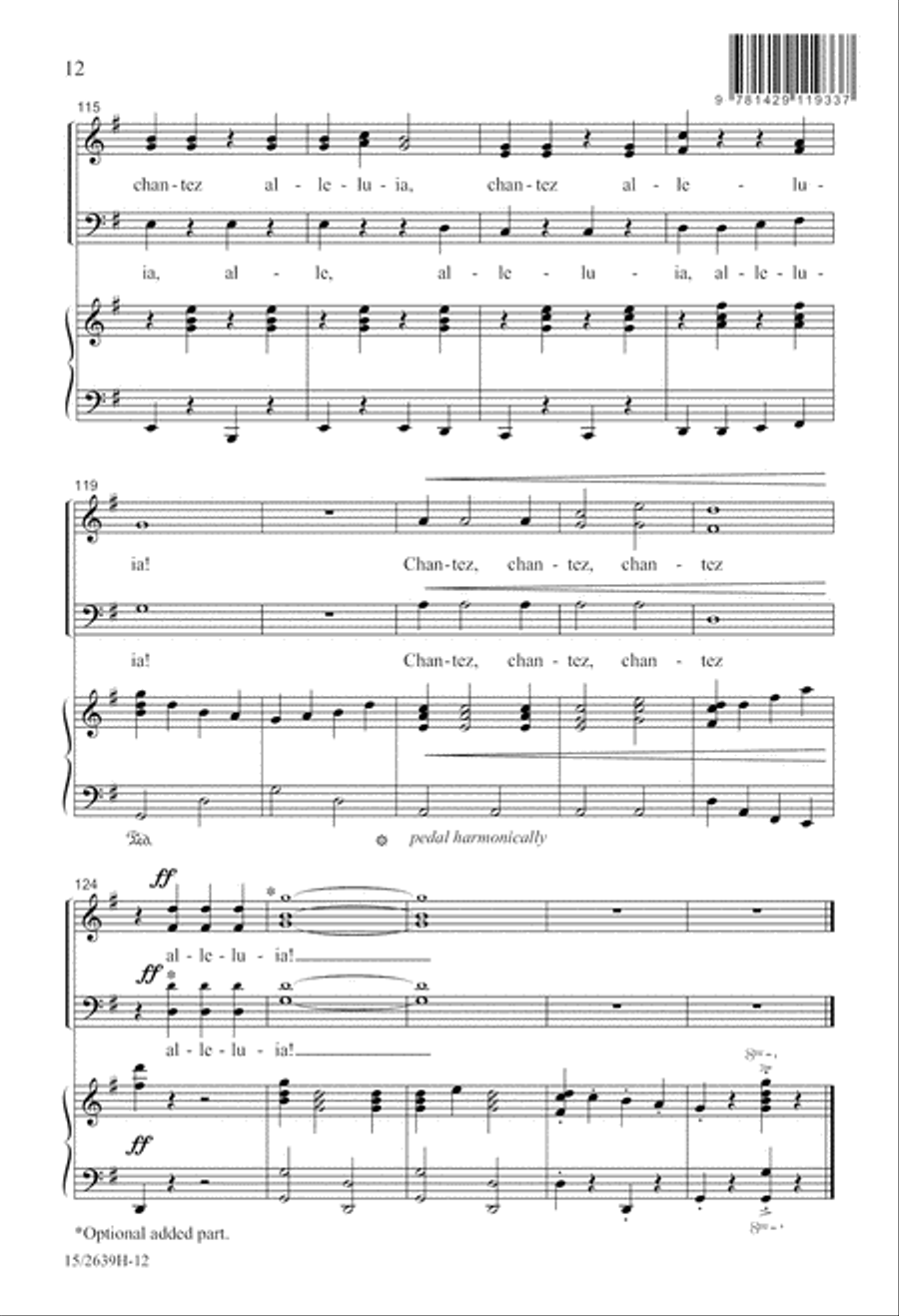 Chantez Alleluia! 3-Part scores gallery preview page 13