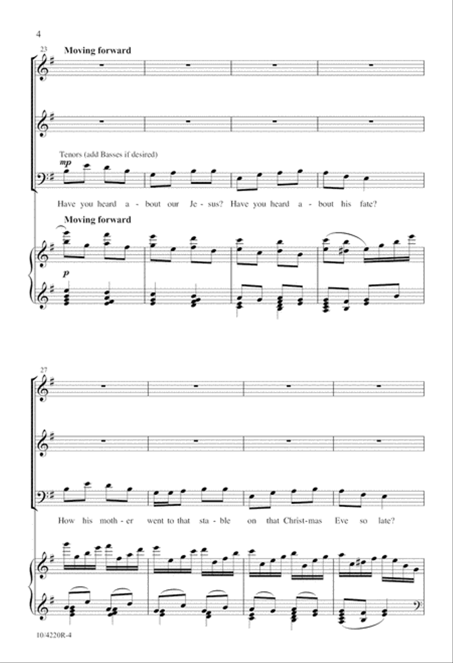 Jesus, Jesus, Rest Your Head Divisi scores gallery preview page 4