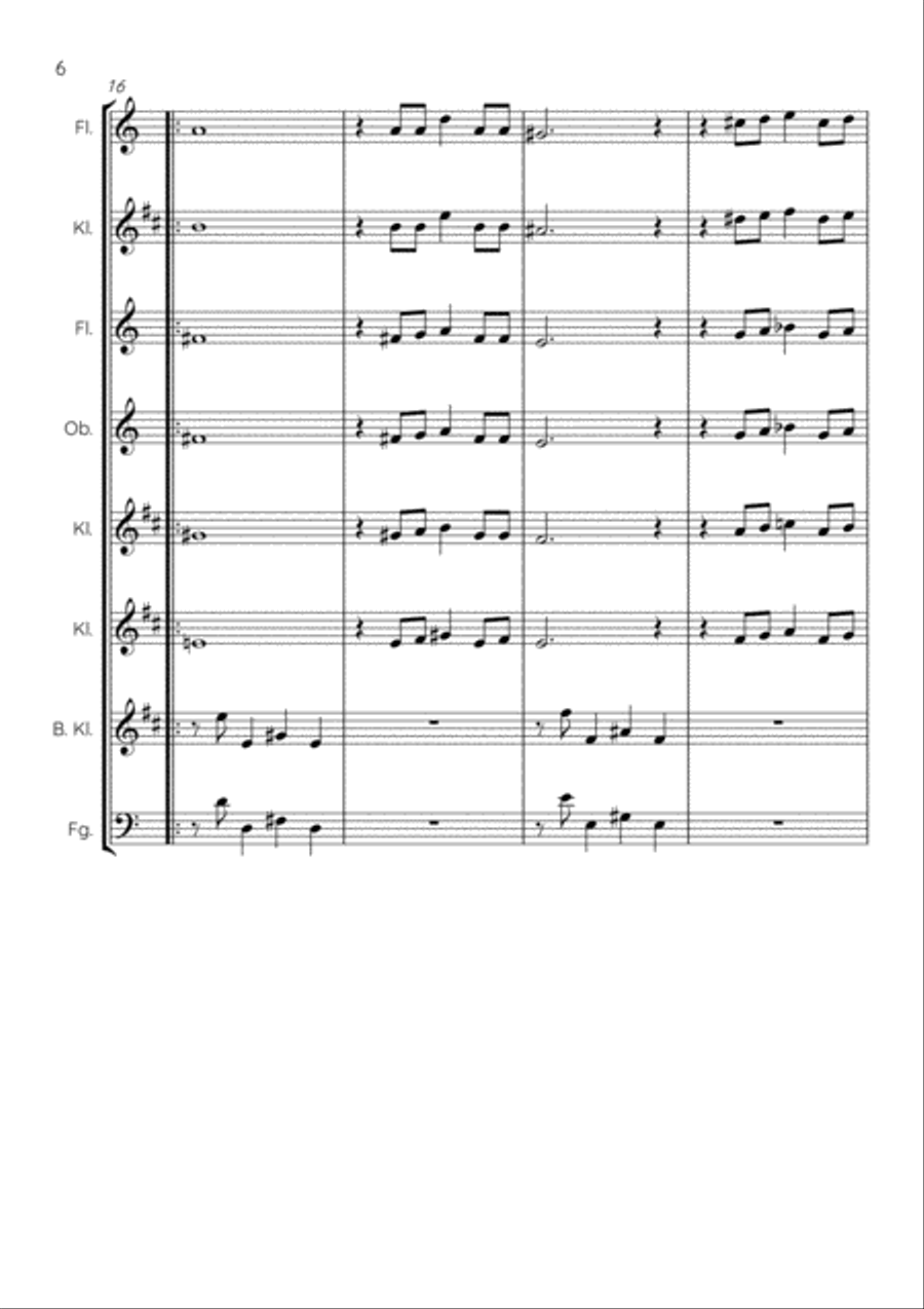 Because Woodwind Quartet scores gallery preview page 6