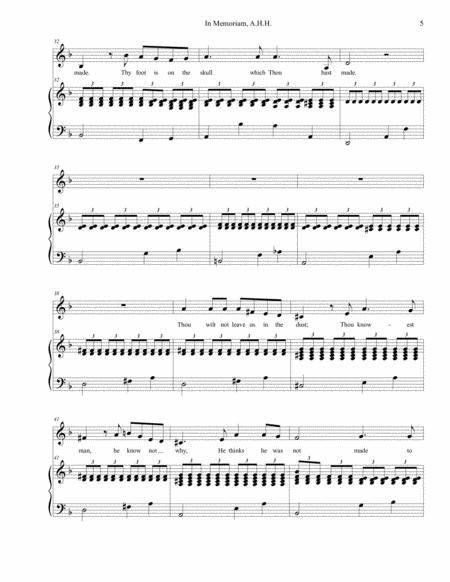 Song Cycle In Memoriam, A.H.H - for Baritone - LeGrand image number null