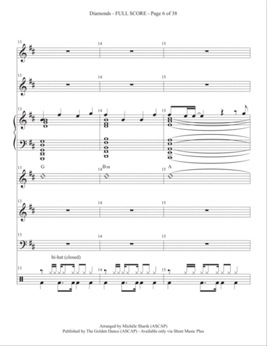 Diamonds Handbell Choir scores gallery preview page 6