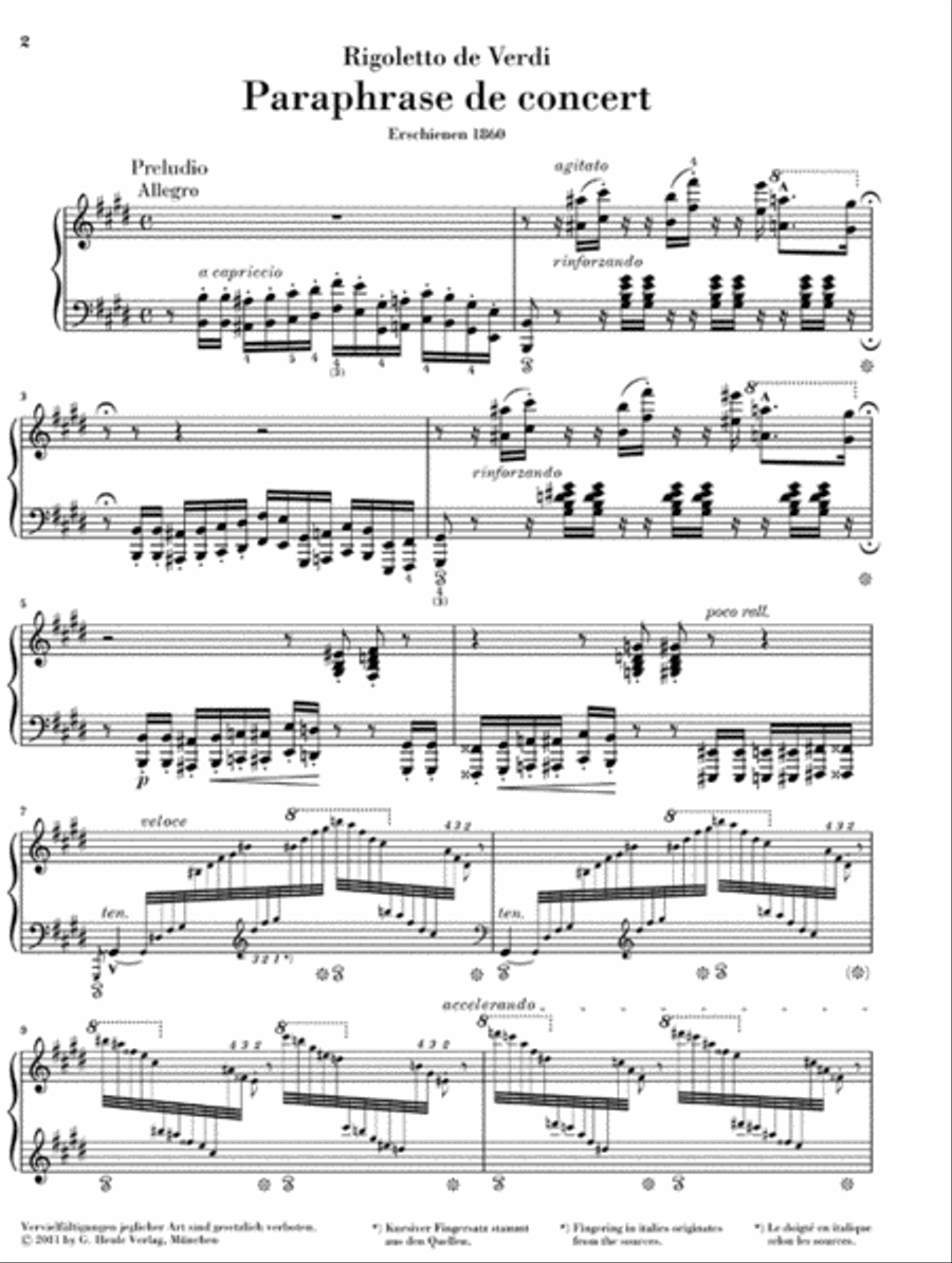 Rigoletto – Concert Paraphrase Piano Solo scores gallery preview page 2
